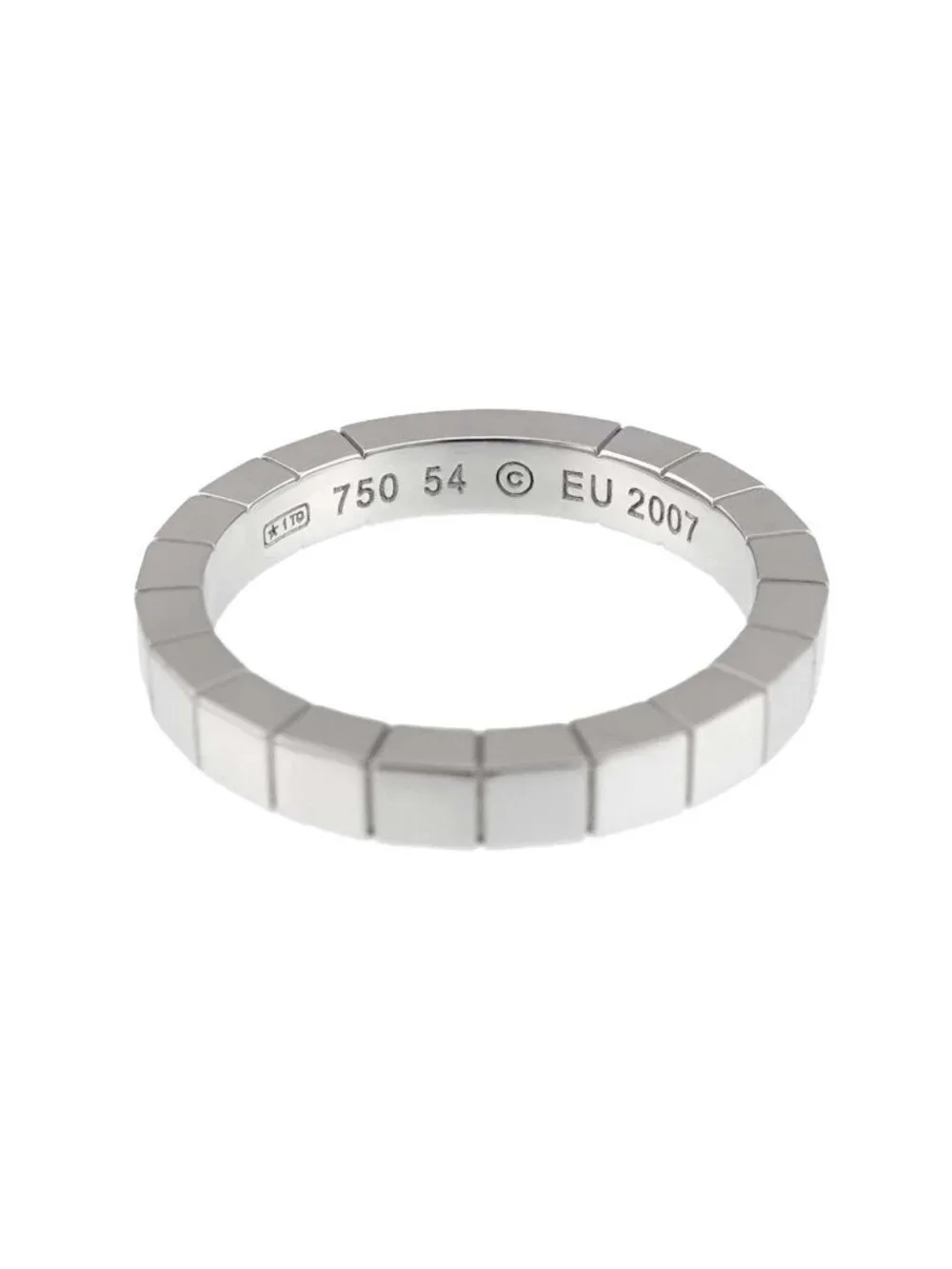 Cartier Laniere 54 Ring 18k WG White Gold 750